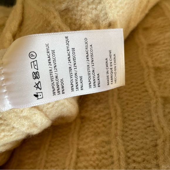 Anthropologie Cropped Knit Poncho Sweater OS - Picture 7 of 8